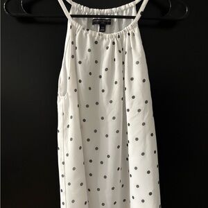 Banana Republic White Polka Dot Top